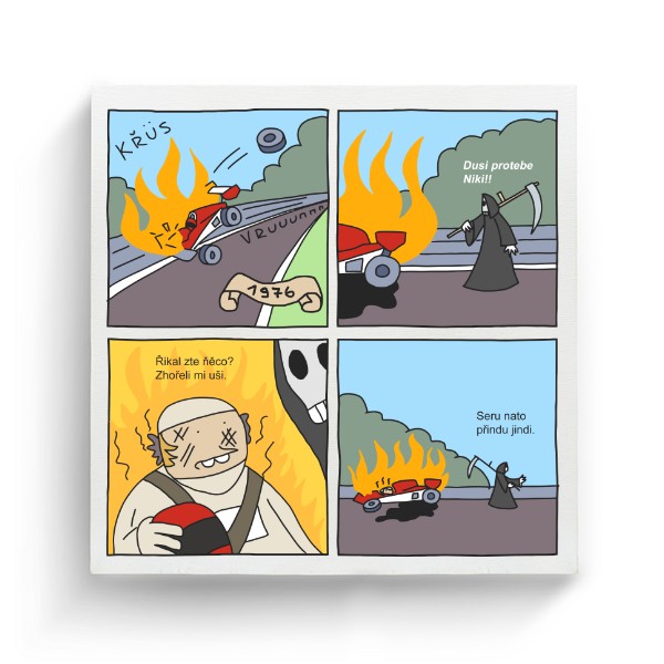 Fotoplátno čtverec s potiskem Opras Miki Louda